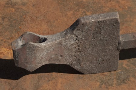 Here is the welded eye showing the peen marks.