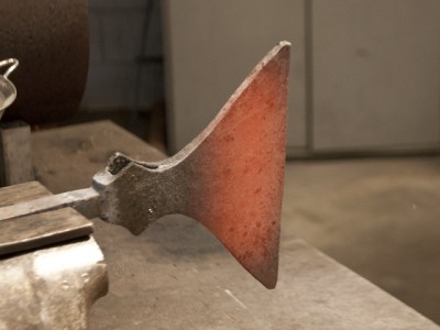 Here the bit has been welded in. The weld looks solid.