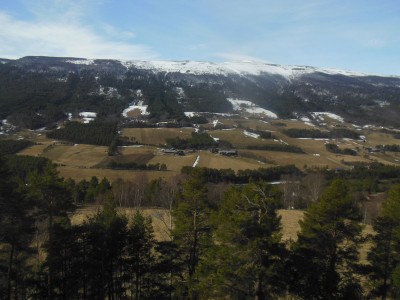 Farms in the valleys of Norway's Oppland.